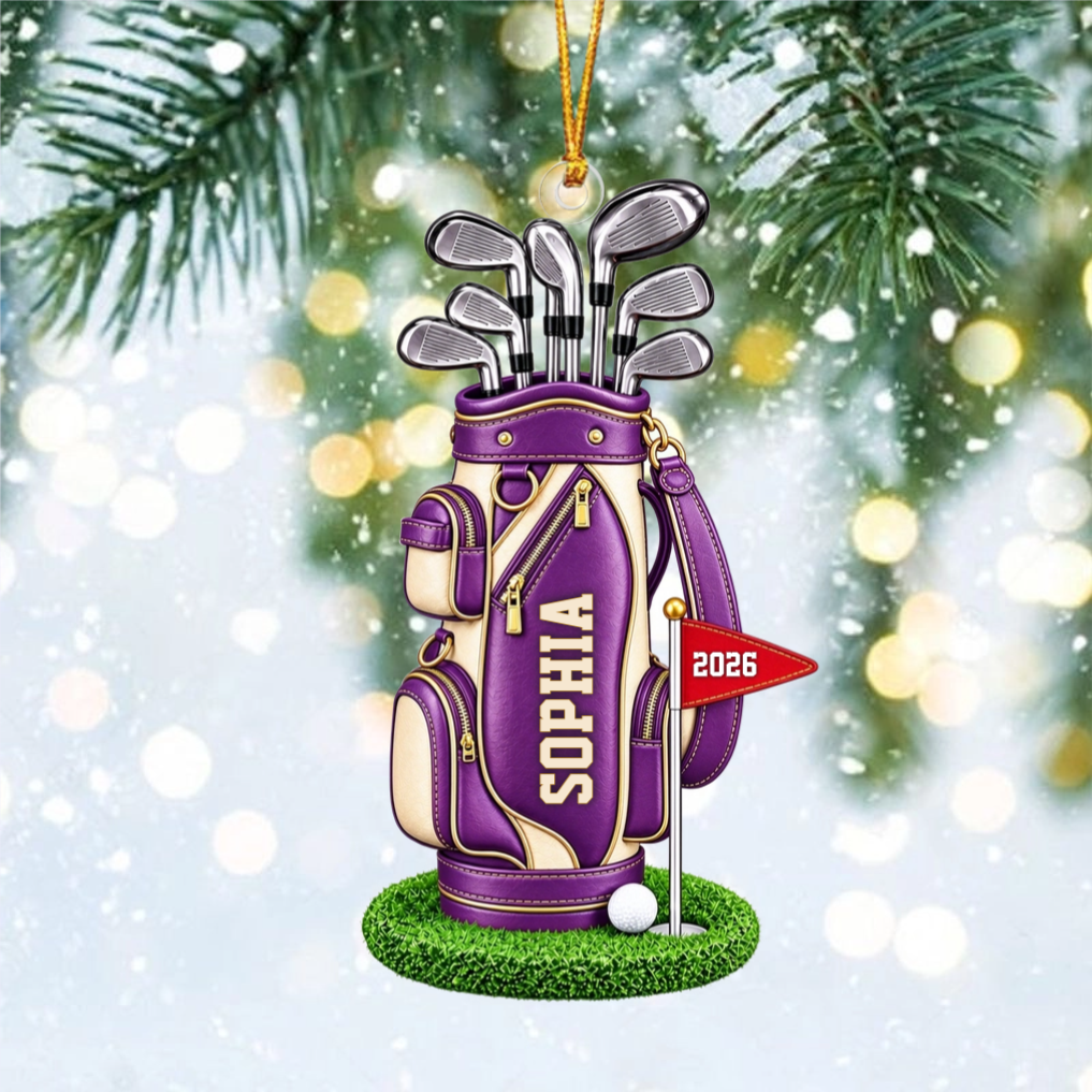 Personalized Golf Bag Christmas Ornament for Golf Lovers