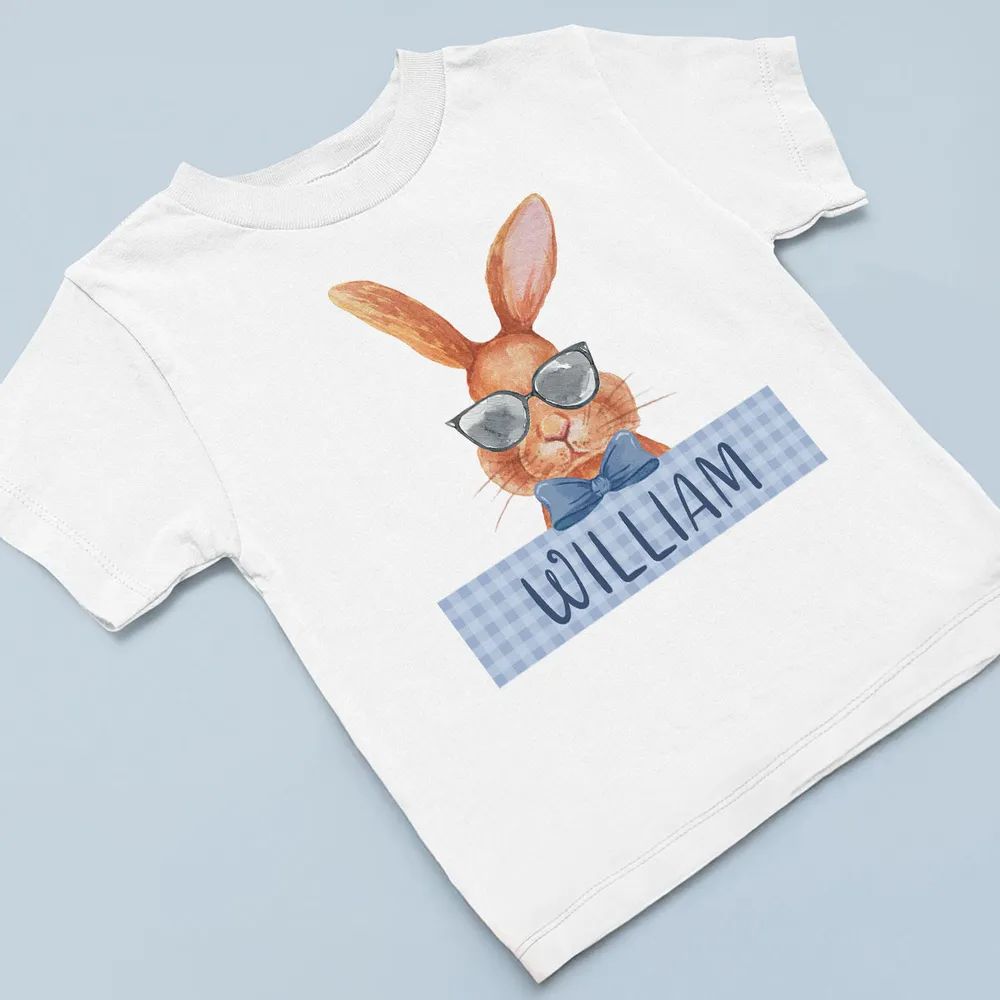 Cute Easter Bunny Custom Name Gift For Baby Personalized Baby Shirt Baby Onesie