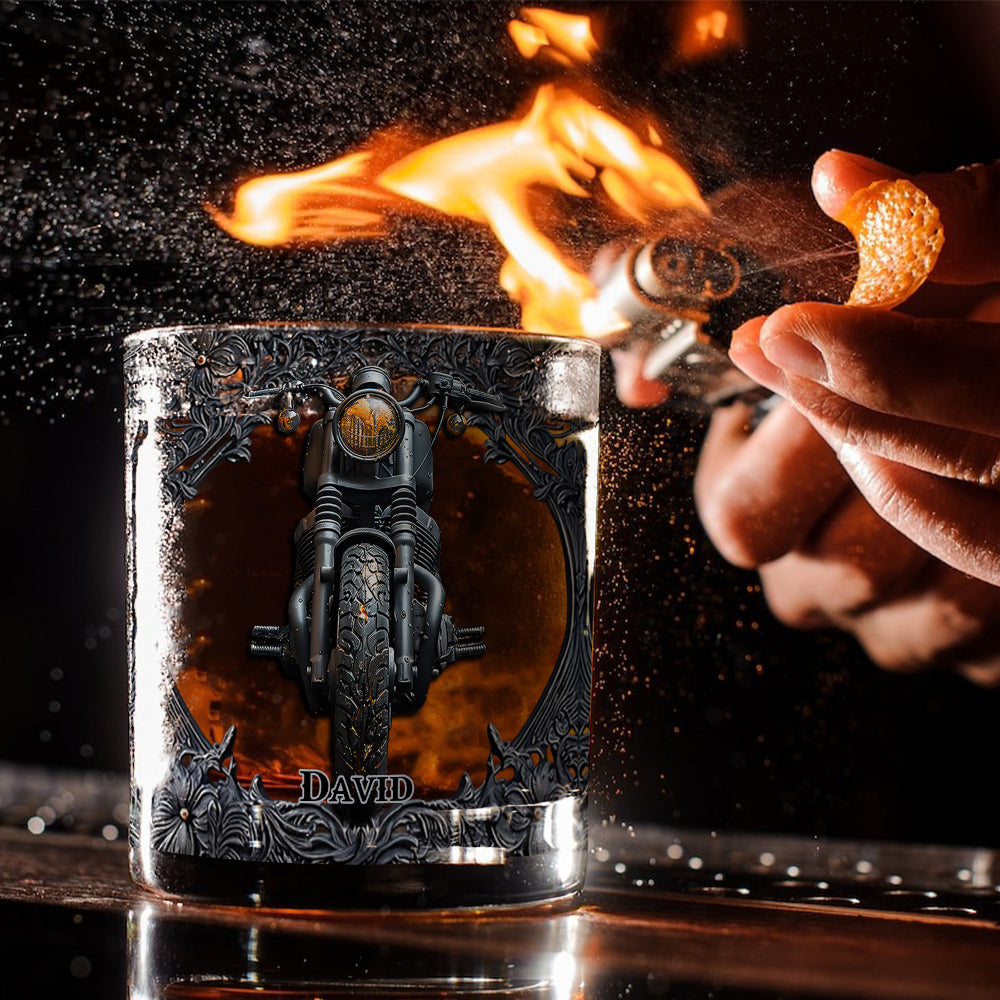 Personalized Biker Whiskey Glass