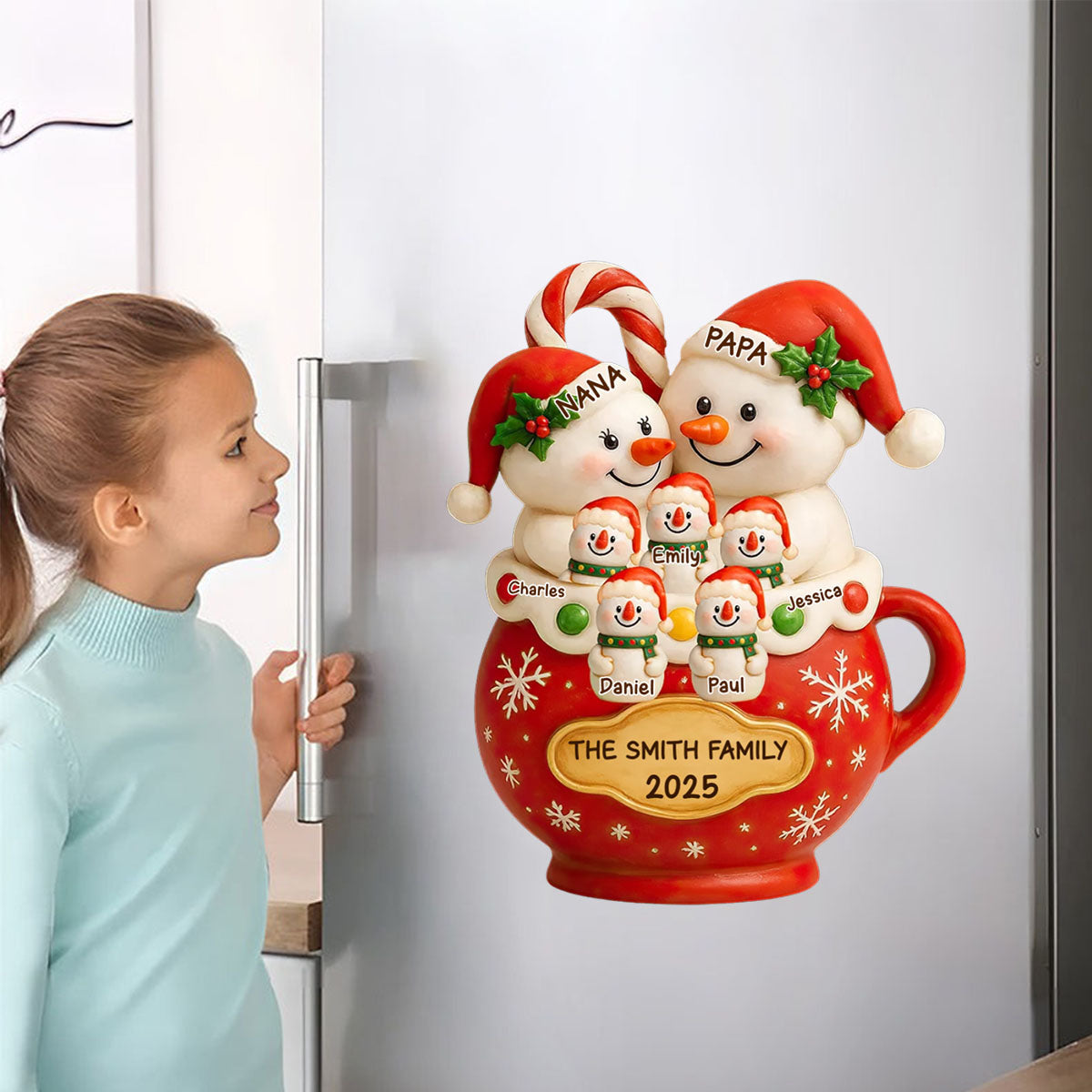 The Year We Became Happy Family - Personalized Custom Decal Gift