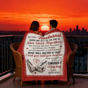 You And Me Feels Right- Personalized Blanket Gifts For Husband And Wife