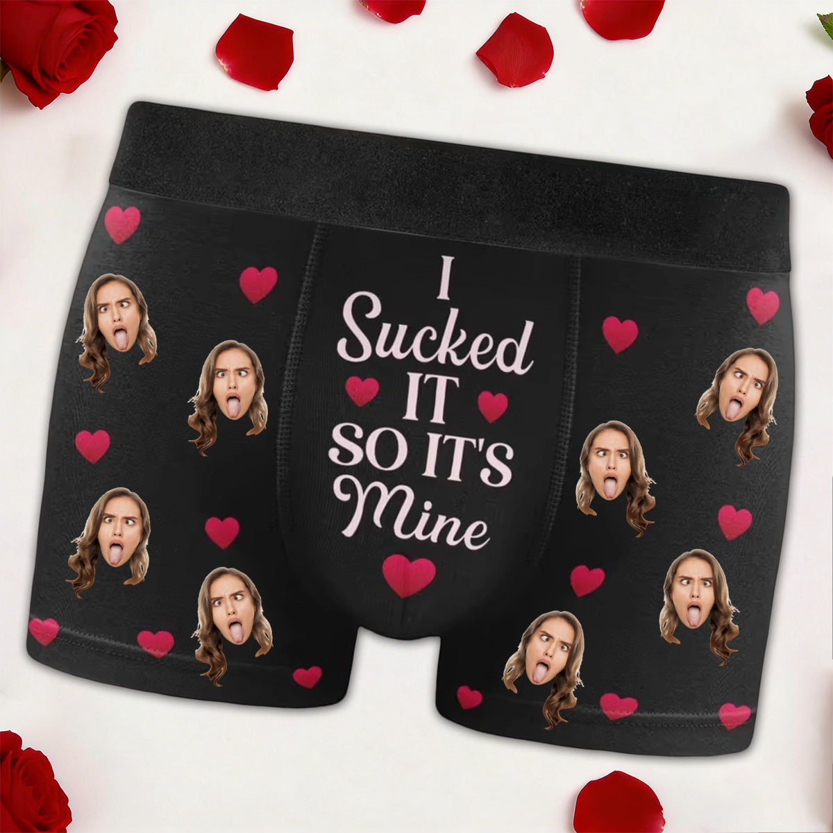 I Sucked It So It's Mine - Funny Photo Boxer Briefs Personalized Custom Gift for Him