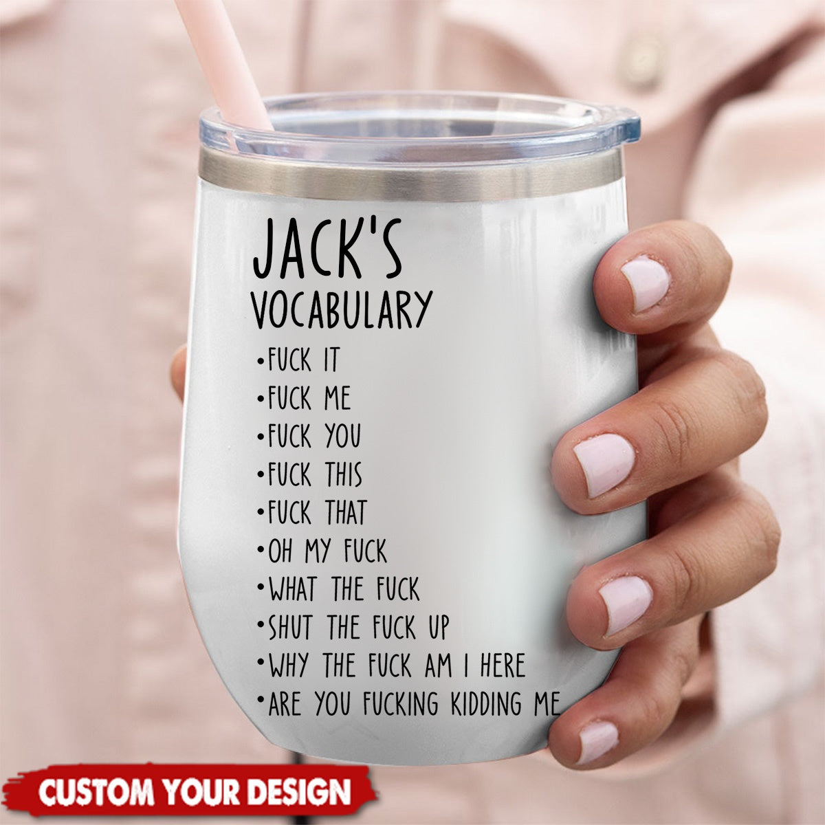 Personalized Funny Wine Tumble - Custom Job Title - Fun Gifts For Coworker, Friends, Boss, Nurse