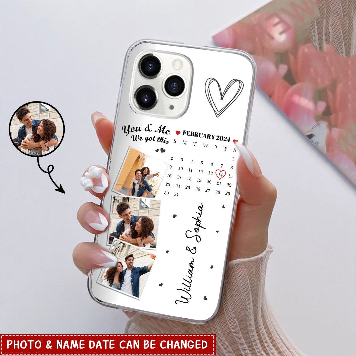 Personalized Calendar The Day Our Journey Began Gift For Couples Phone Case