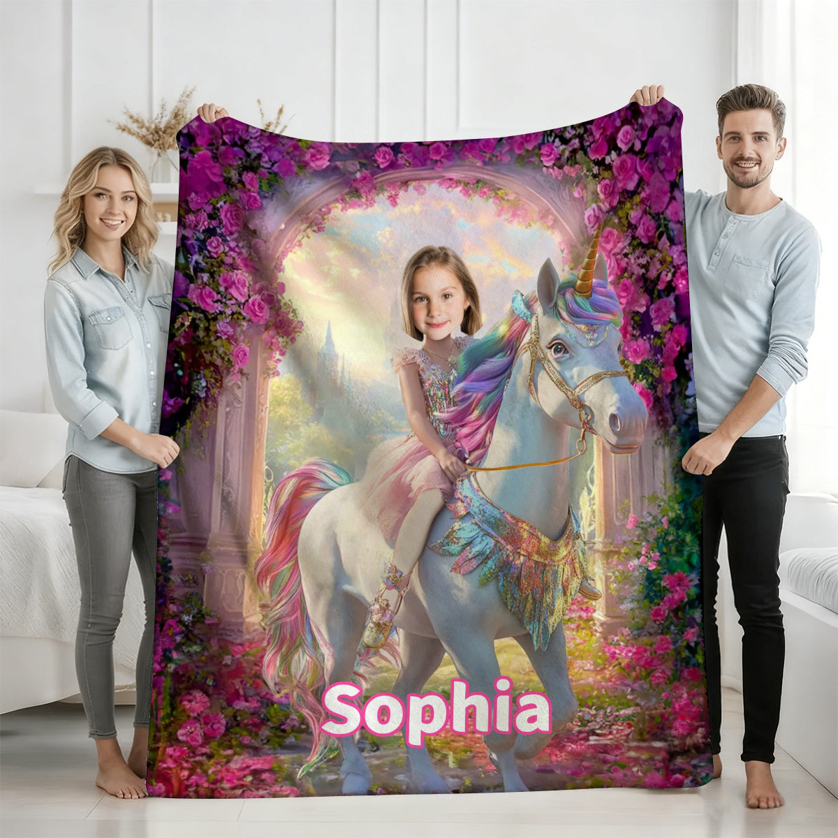 Custom Photo & Name Roar Like A Dinosaur - Personalized Kid's Blanket