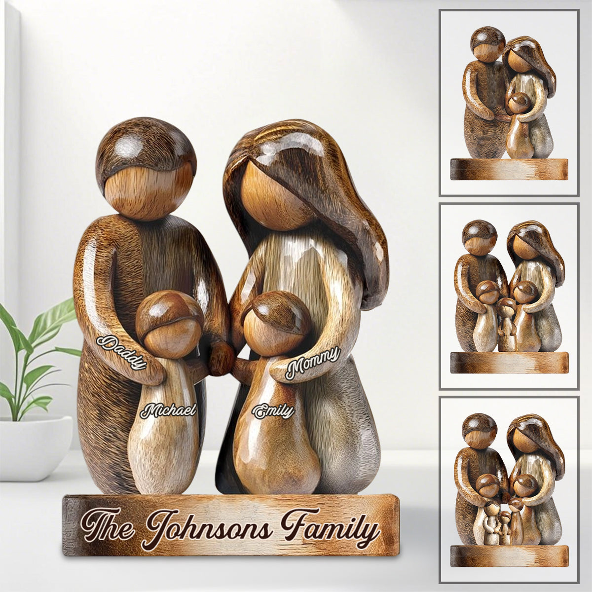 Personalized Happy Family Custom Shaped Acrylic Plaque