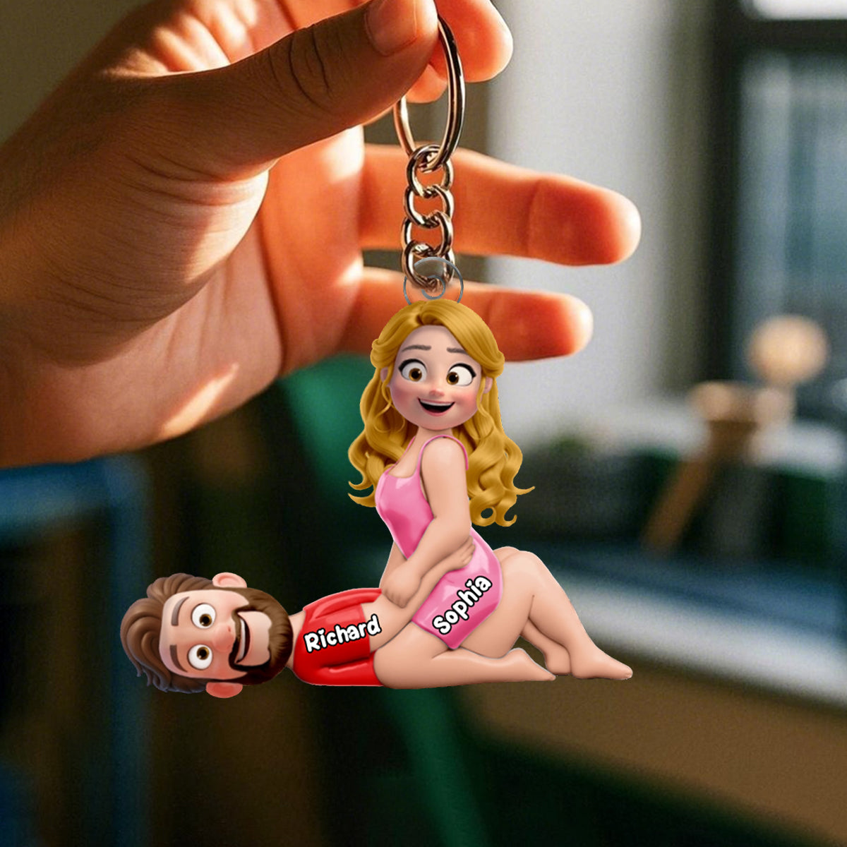 Couple Love You Everyday Personalized Acrylic Keychain - Gifts For Couple