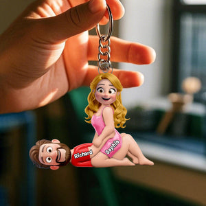 Couple Love You Everyday Personalized Acrylic Keychain - Gifts For Couple