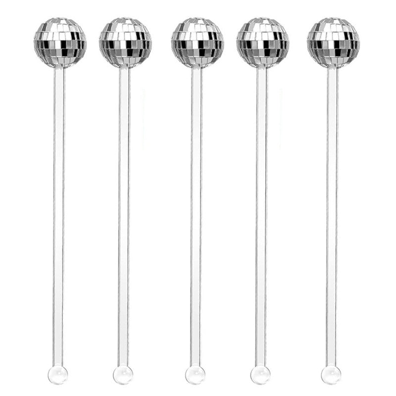 Disco Ball Drink Stirrers Party Decorations