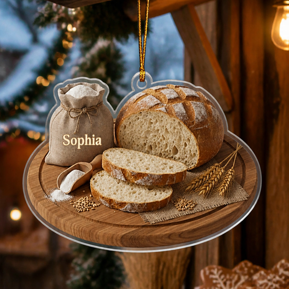 Personalized Sourdough Bread Ornament – Kitchen Keepsake & Christmas Gift For Bakers