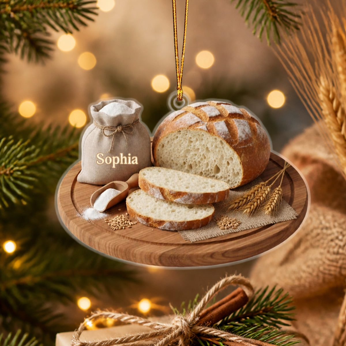 Personalized Sourdough Bread Ornament – Kitchen Keepsake & Christmas Gift For Bakers