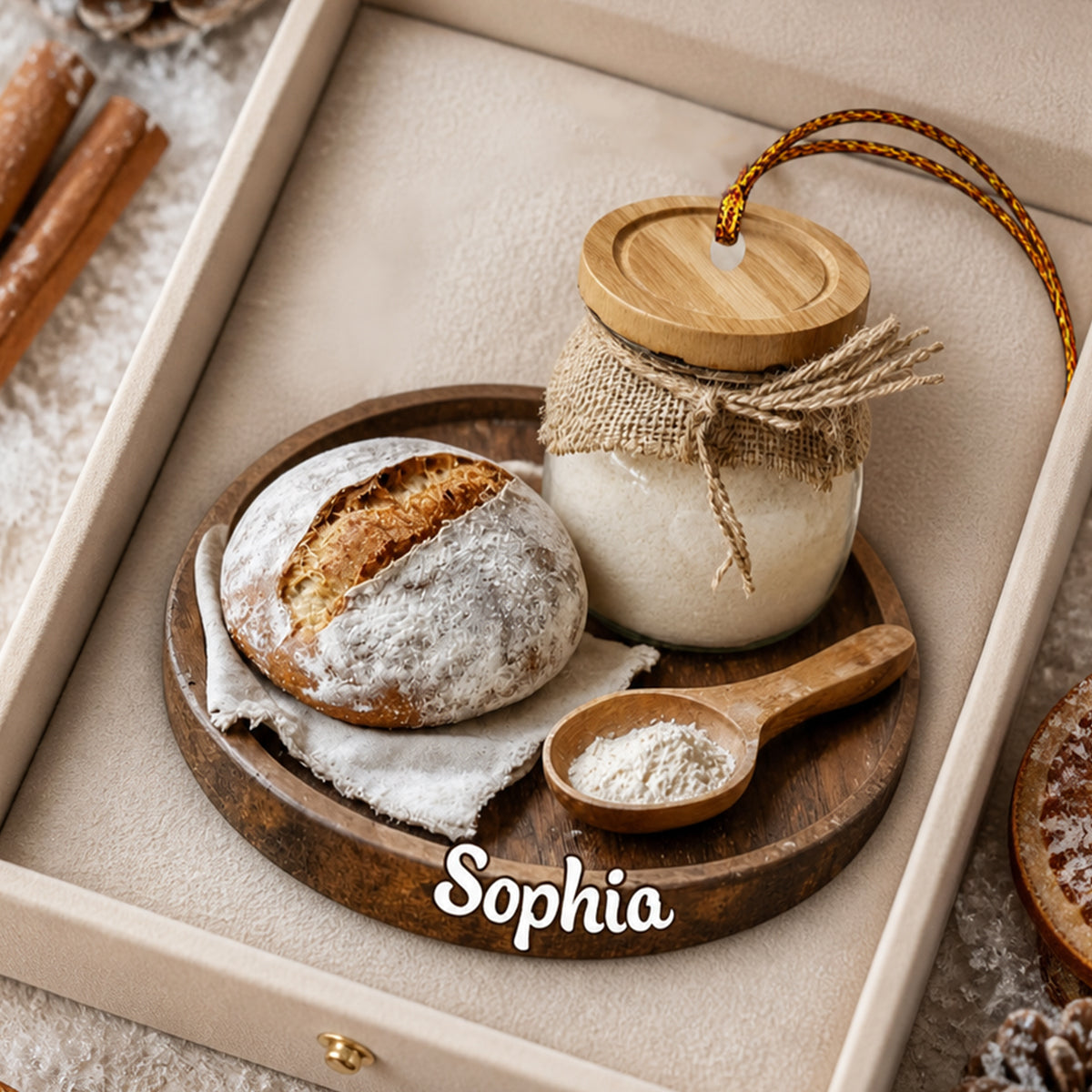 Personalized Christmas Ornament – Sourdough Starter Design | A Thoughtful Baking Gift For Bakers And Kitchen Enthusiasts