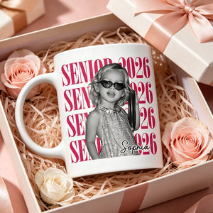 Senior 2026 Graduation With Name And Photo - Personalized Mug, Class Of 2026 Celebration Gift