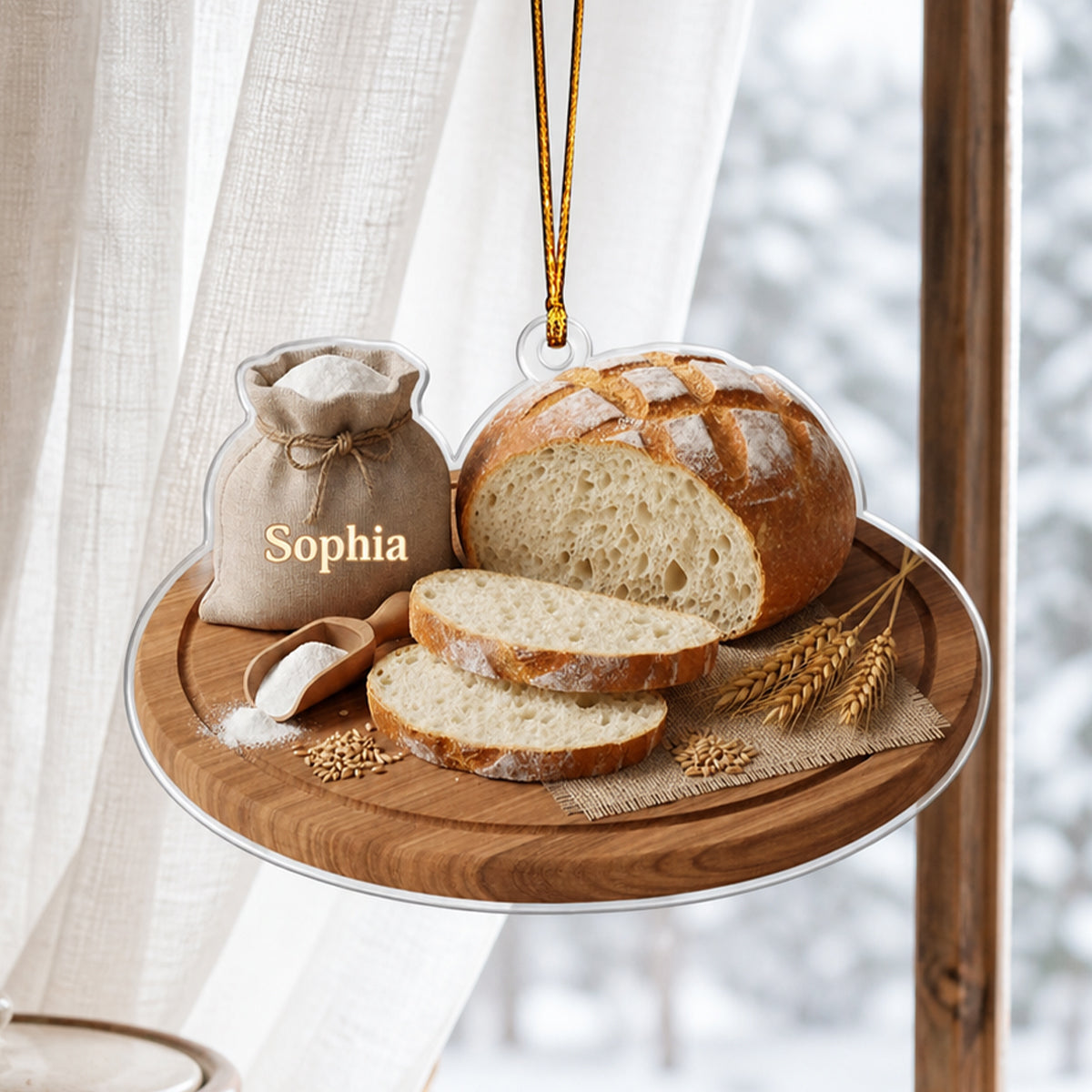 Personalized Sourdough Bread Ornament – Kitchen Keepsake & Christmas Gift For Bakers