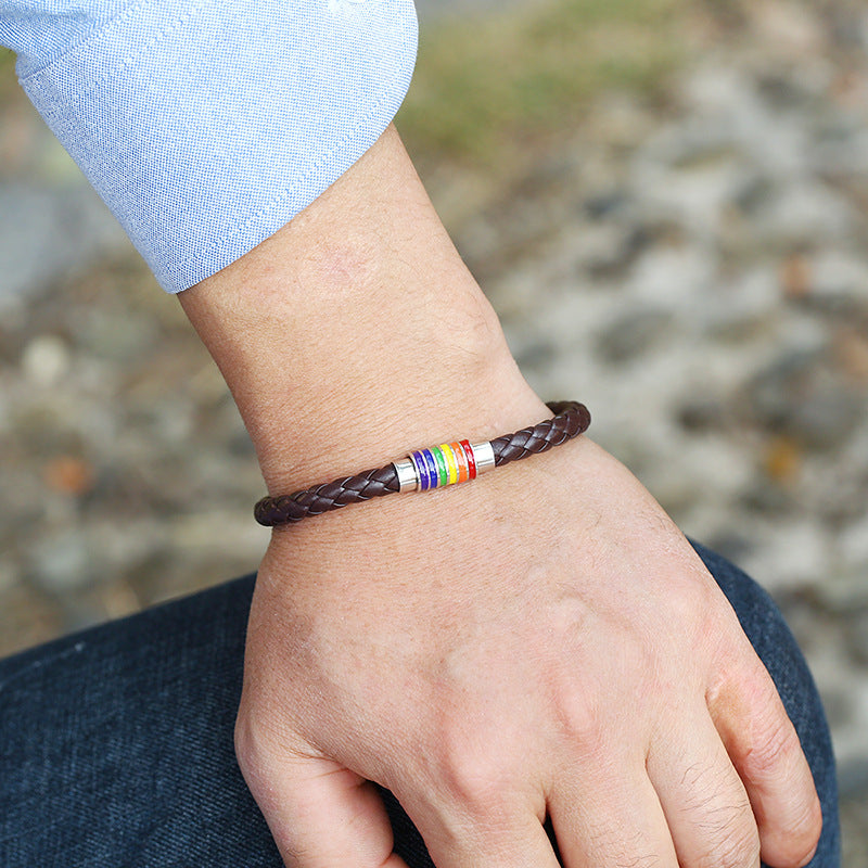 Pride Day - Rainbow Coloured Clasp Magnetic Bracelet