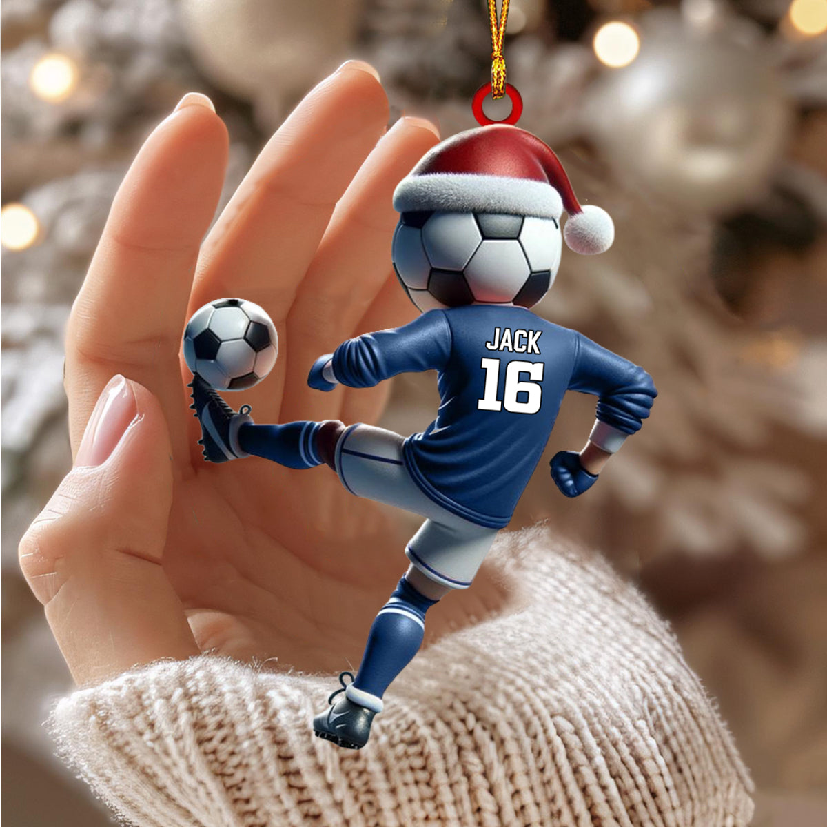 Soccer Player Ornament - Personalized Christmas Gifts For Soccer Lover