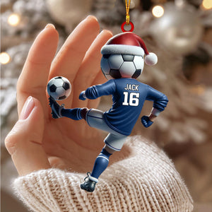 Soccer Player Ornament - Personalized Christmas Gifts For Soccer Lover