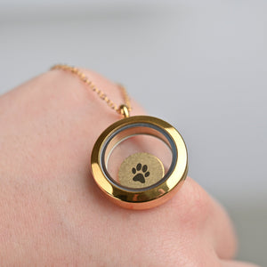 Locket Memory Keepsake Necklace Pet Hair Urn Personalized Living Memory Necklace