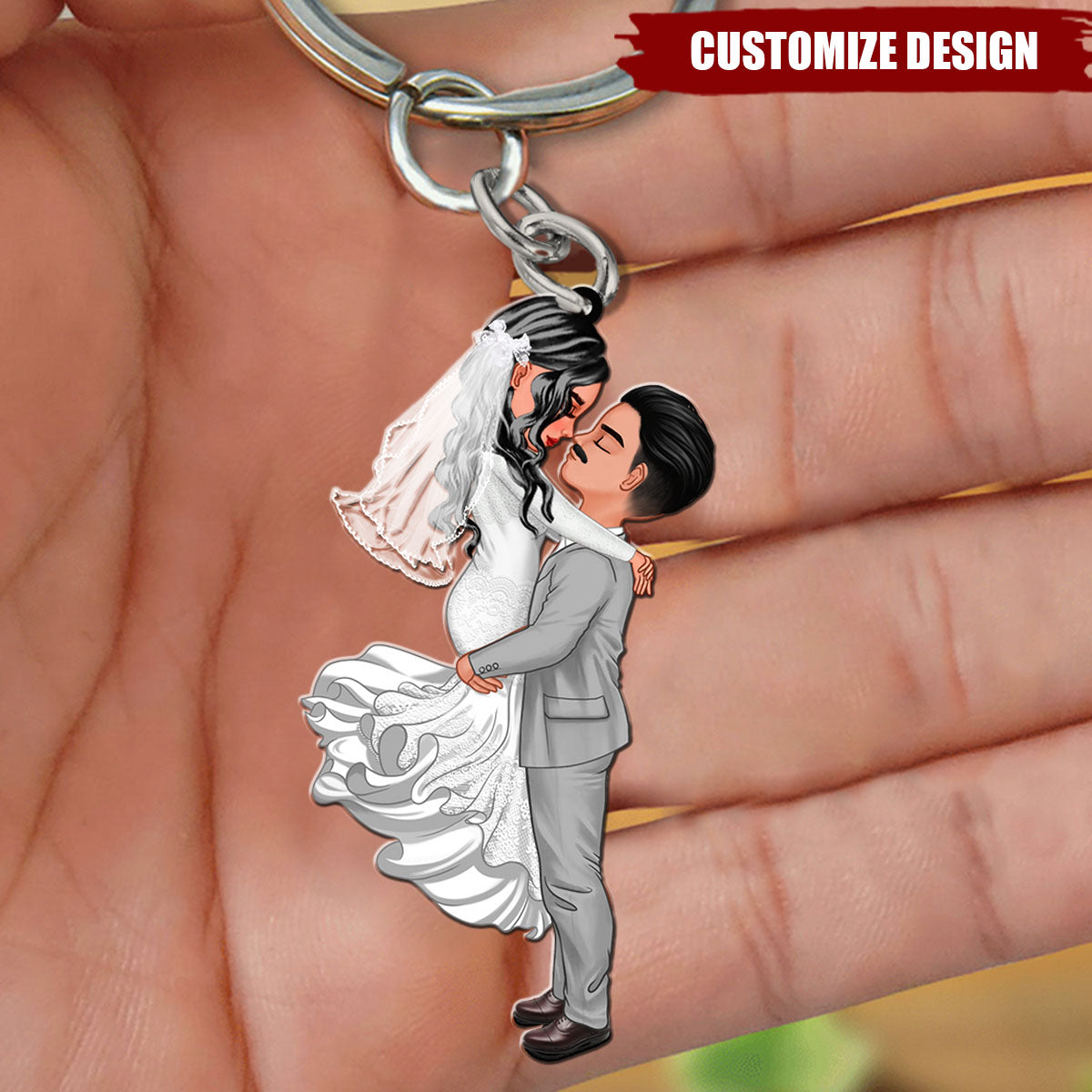 Couple Police Gifts-Personalized Shape Acrylic Keychain