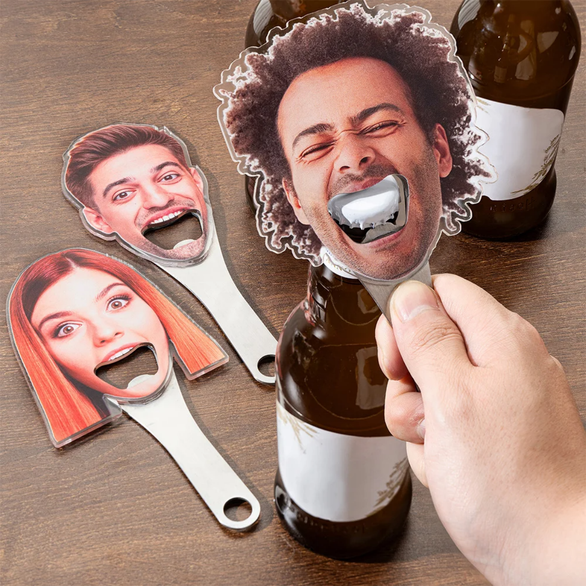 Personalized Funny Avatar Face Photo Bottle Opener