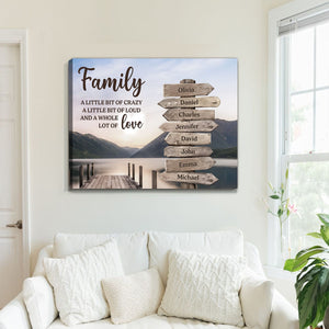 Christmas Gift For Families – Personalized Canvas With Family Names