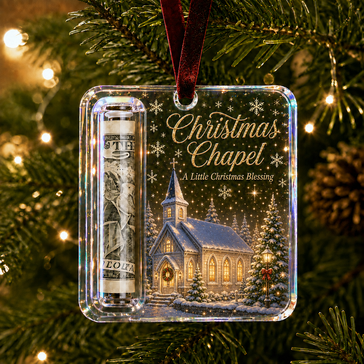 Christmas Cash Gift Holder Ornament