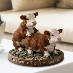 Personalized naughty cow couple acrylic plaque gift for couple