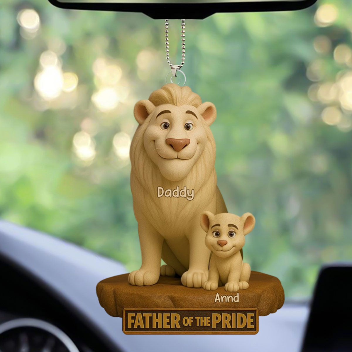 Lion Dad Of The Pride Acrylic Ornament - Personalized Gift For Father