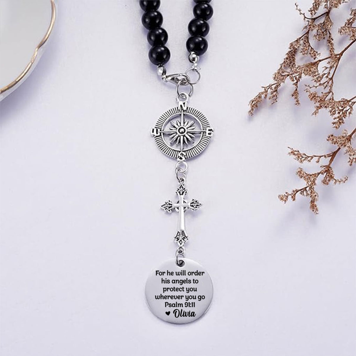 Carry A Piece Of You - Family Personalized Custom Cross Car Charm
