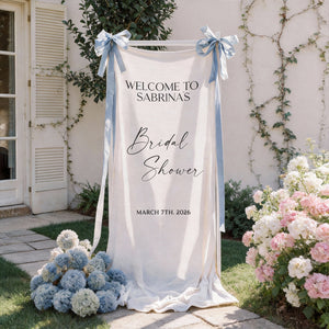 Personalized Wedding Welcome Sign – Custom Fabric Banner for Weddings, Bridal Showers & Special Events