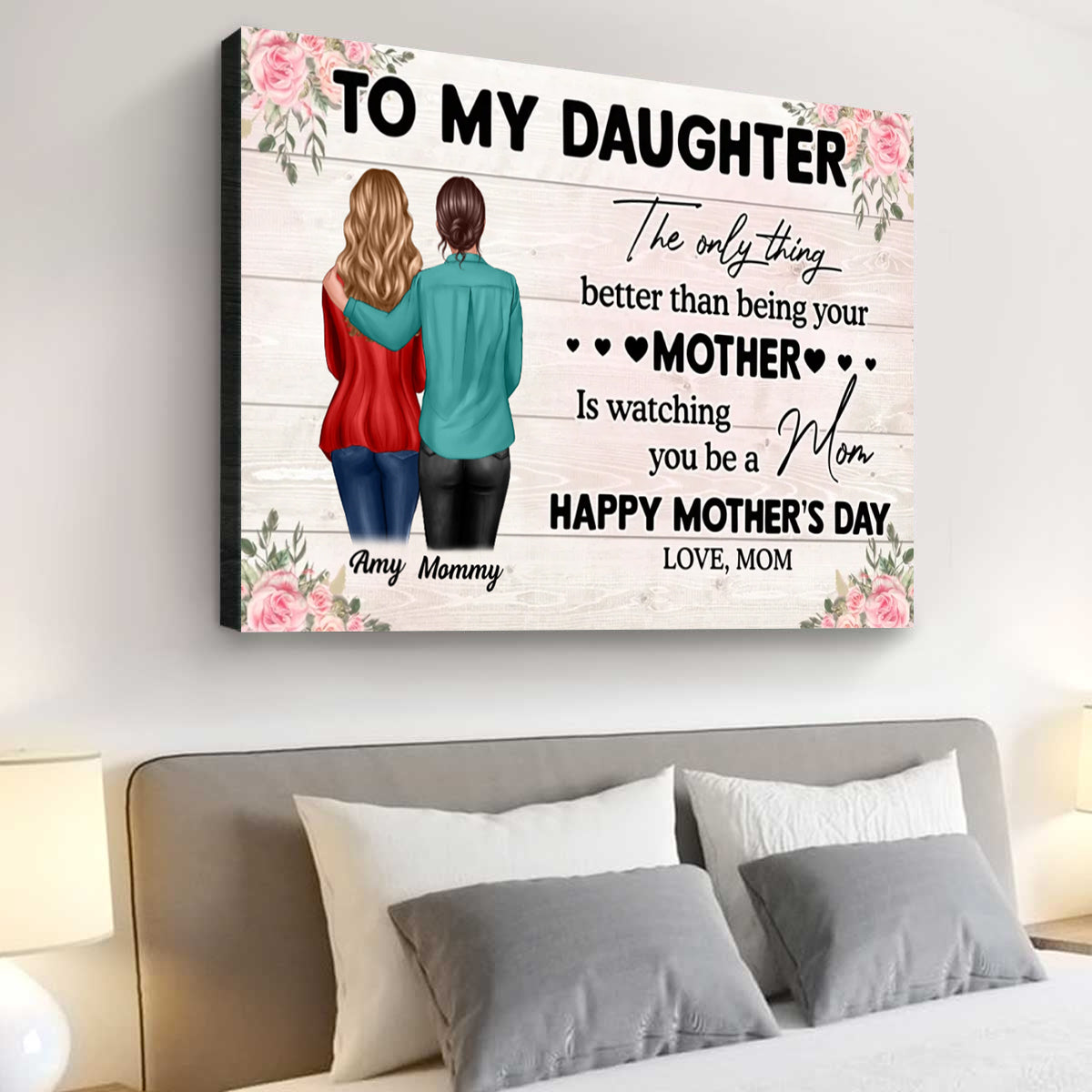 Happy Mother's Day! Personalized Poster, Mother's Day 2025 Gift for Daughter