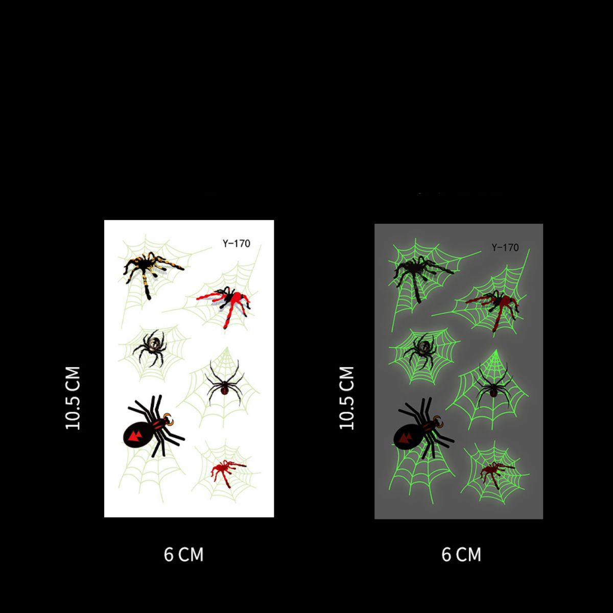 Halloween Glow In The Dark Tattoo Stickers