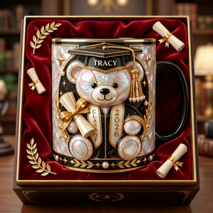 Lovely Bear 3D Effect Coffee Mug - Personalized Graduation Gift