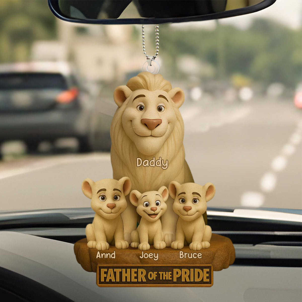Lion Dad Of The Pride Acrylic Ornament - Personalized Gift For Father
