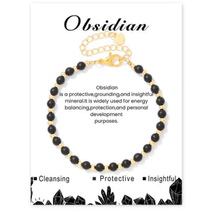 4mm healing stone beaded bracelet