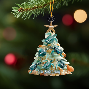 Merry Christmas - Personalized Family Custom Shaped Acrylic Ornament