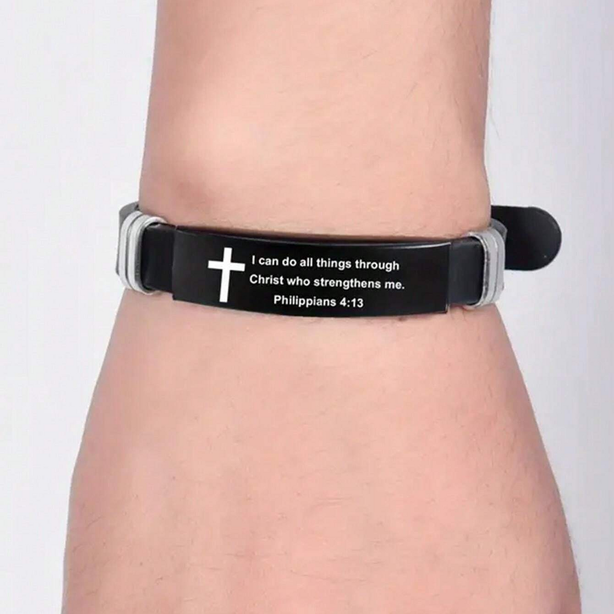 Personalized Cross Bible Bracelet Gift For Men, Friends, Family Members