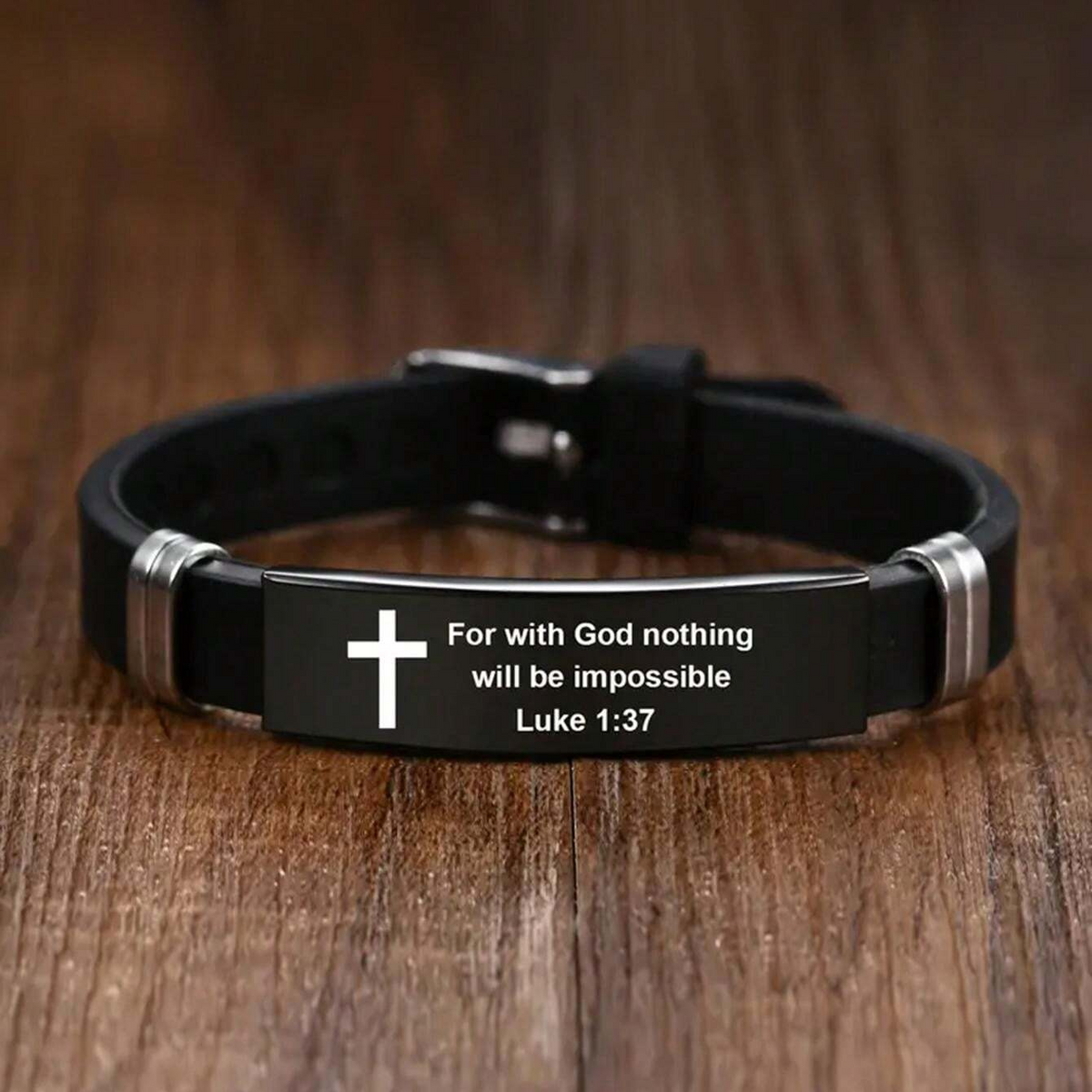 Personalized Cross Bible Bracelet Gift For Men, Friends, Family Members