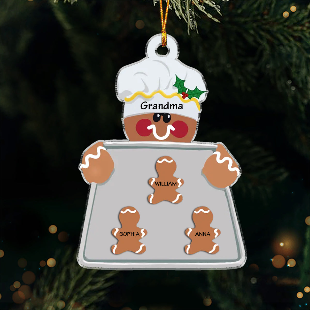 Grandma and Kids Cookies - Personalized Ornament