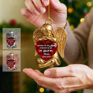 Always On My Mind, Forever In My Heart - Angel Memorial Personalized Acrylic Ornament