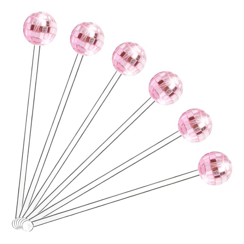 Disco Ball Drink Stirrers Party Decorations