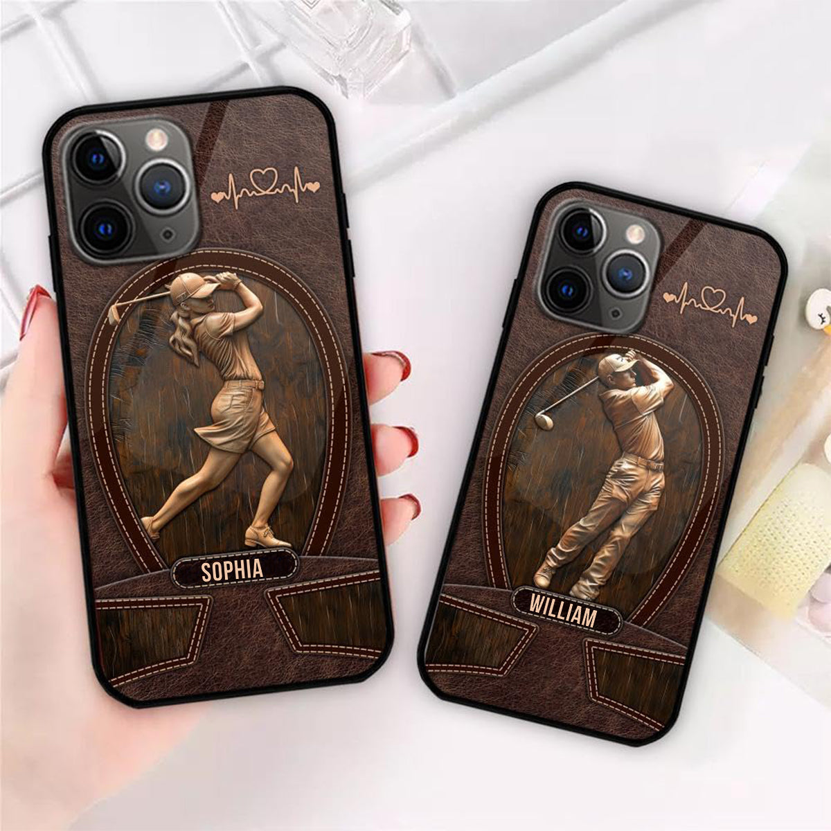 Golf Swing - Custom Name Phone Case Personalized Golf Accessories for Golf Lovers