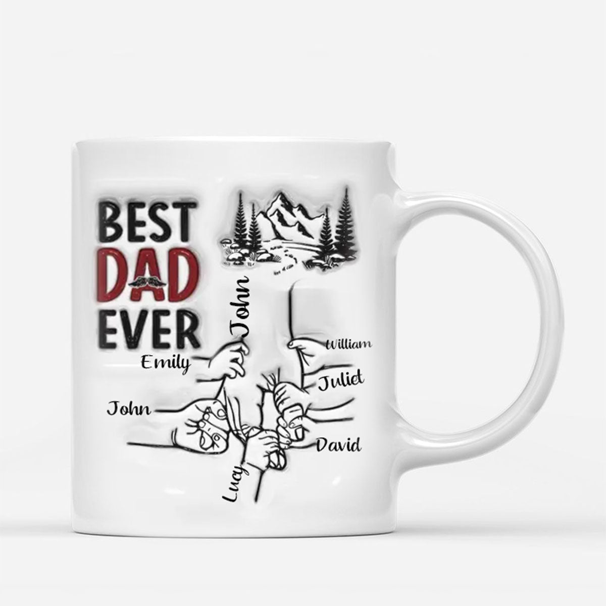 Best Daddy Ever - Family Personalized Mug - Father's Day, Gift For Dad, Grandpa
