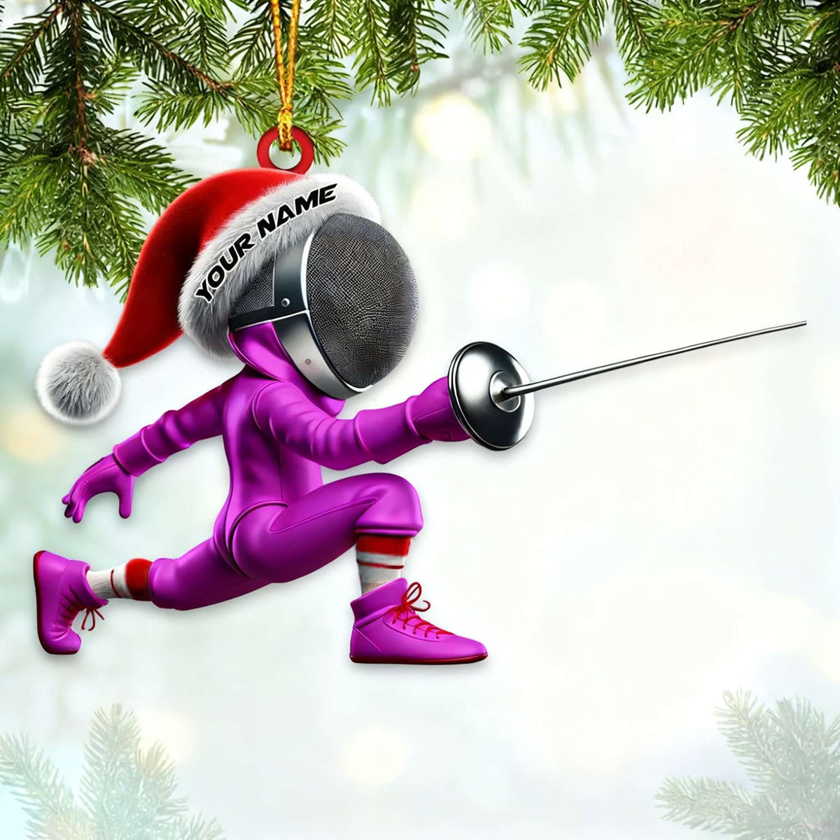 Personalized Fencing Christmas Ornament Fencing Lover Christmas Gift