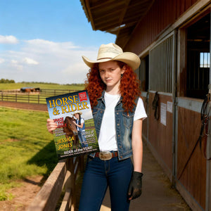 Born To Ride Custom Photo HORSE & RIDER Magazine Cover Personalized Gift for Horse Lovers