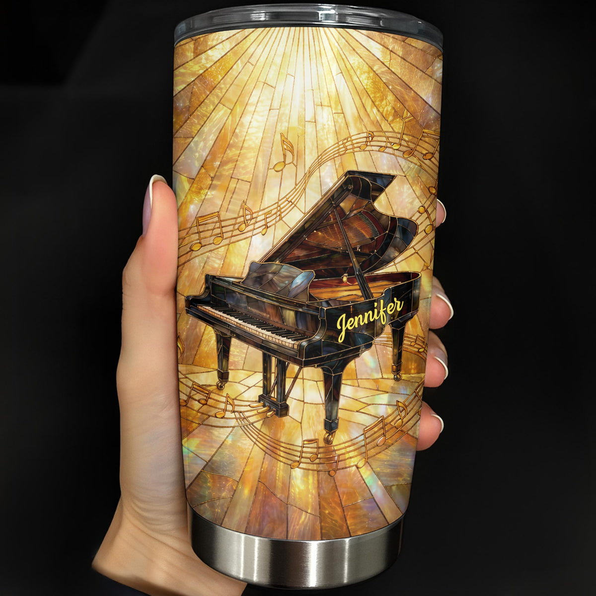 Grand Piano Symphony, Personalized 20oz Tumbler, Gift For Music Lovers