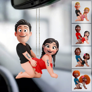 Naughty Personalized Couple Acrylic Ornament - Gifts For Couple