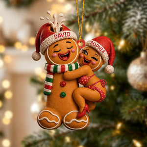 "Our Sweetest Christmas Together" – Personalized Acrylic Ornament | Gift For Couples