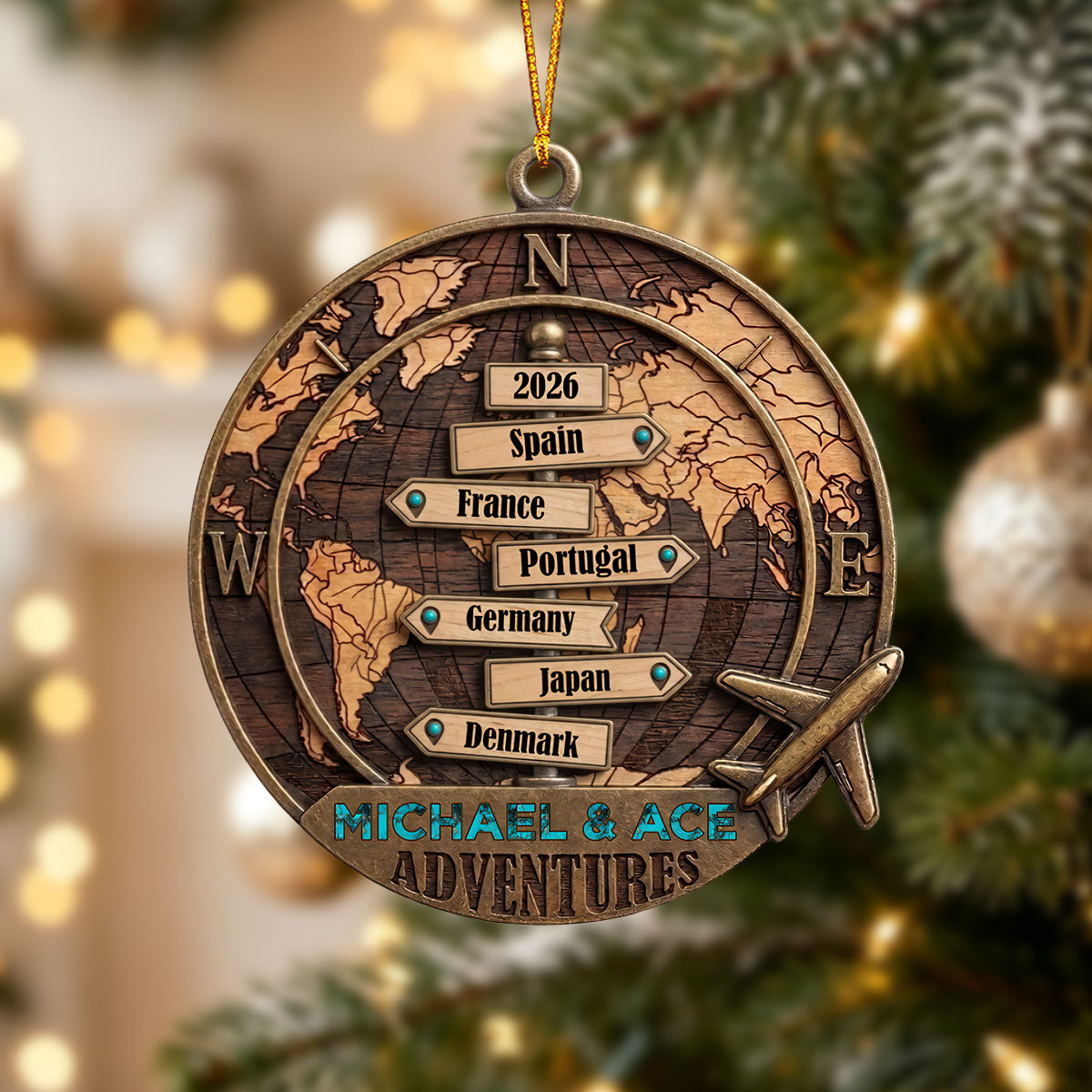 Destination Of All Year - Personalized Custom Shape Wooden Ornament