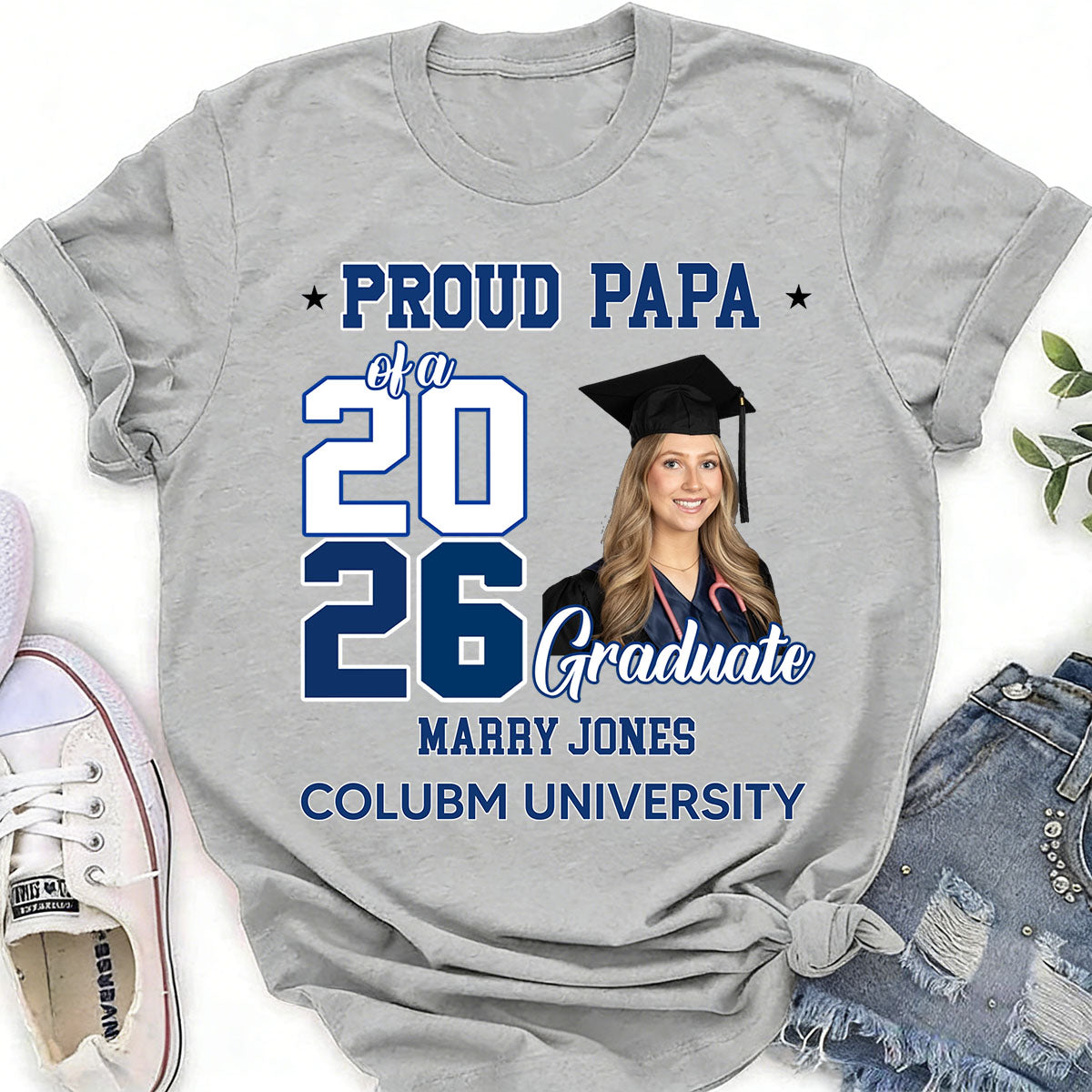 Proud Mom Of A Graduate 2026 - Personalized Custom Shirt